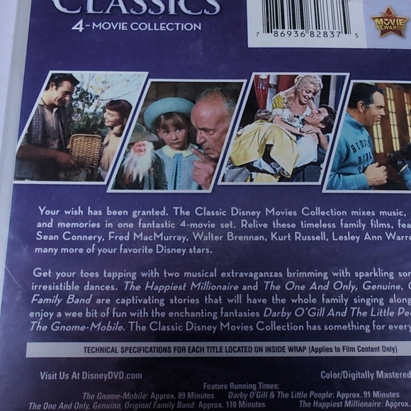 Disney Classics 4-Movie Collection DVD - Picture 4 of 8